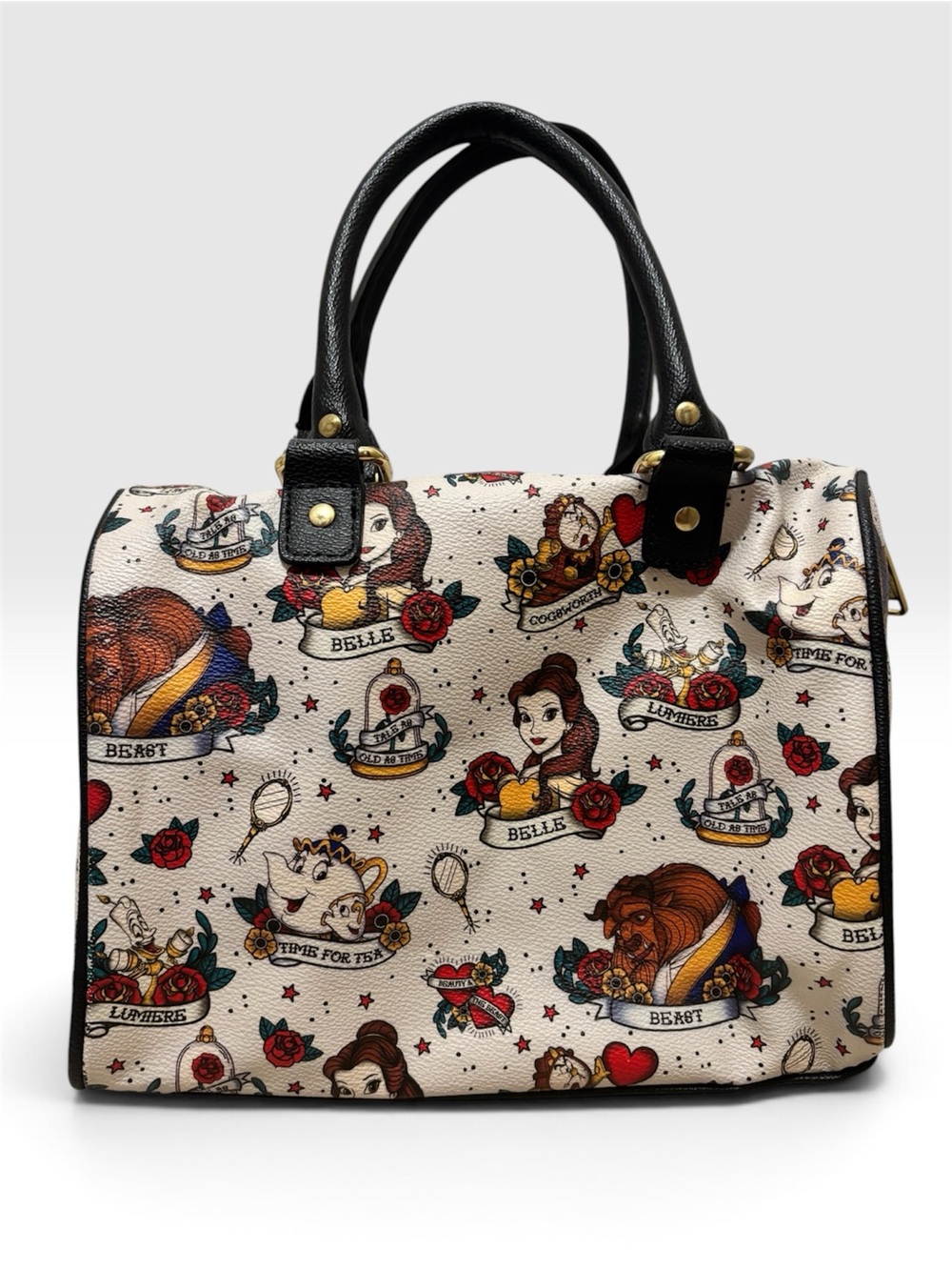 Rare Loungefly Disney Beauty & the Beast Tattoo Collection Satchel